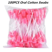 

100PCS/Bag Disposable Oral Care Swabs Mouth Sponge Head Dental Swabstick Oral Medical Use Oral Care For Home Mouth Cleaning Tool