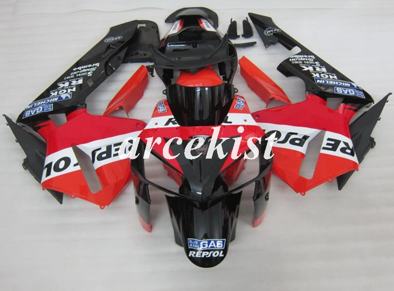 4 подарки ABS мотоцикл обтекатель комплект подходит для CBR600RR F5 2005 2006 05 06 cbr600 600RR Кузов Набор темно-синий - Цвет: red repsol