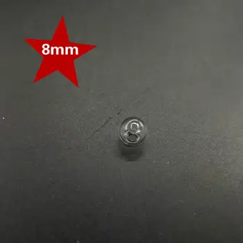 

100pcs 10mm Mini hollow glass ball with double hole round bubble vial glass globe orbs jewelry findings beads Accessories