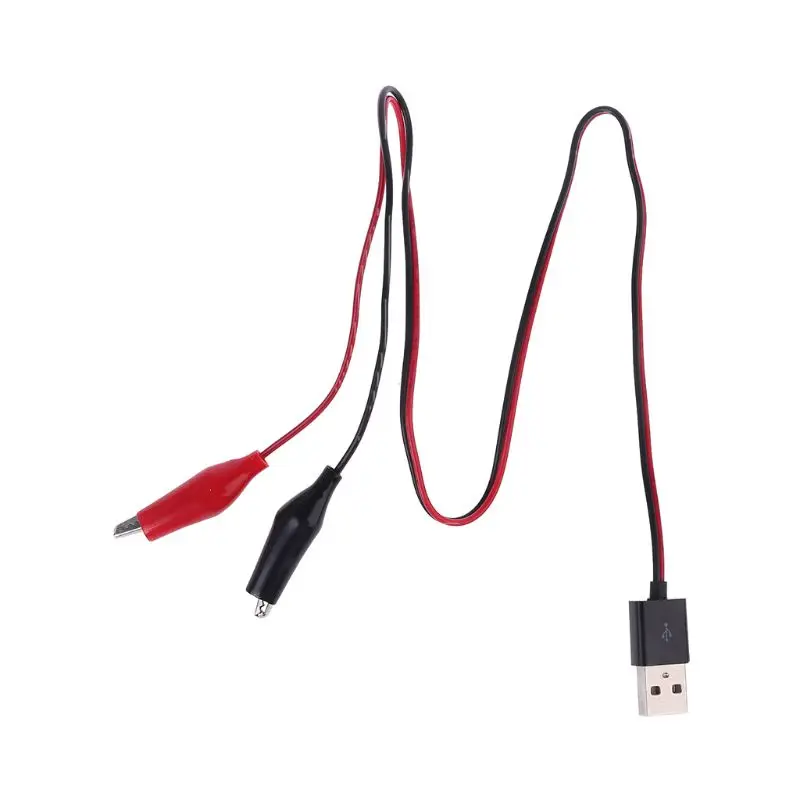55 см Аллигатор тестовые зажимы зажим для USB Мужской Разъем питания адаптер провода шнур линии