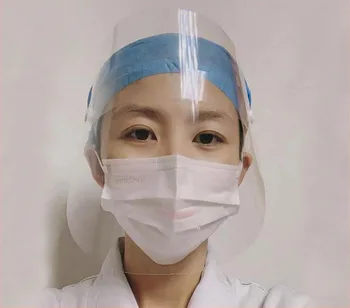

1pc Adjustable Full Face Shield Clear Flip-Up Visor Industry Medical Work Guard