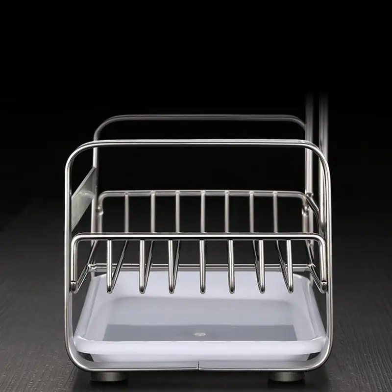 1 шт. дренажная стойка многофункциональная столешница из нержавеющей стали полка для хранения посуды щетка губка