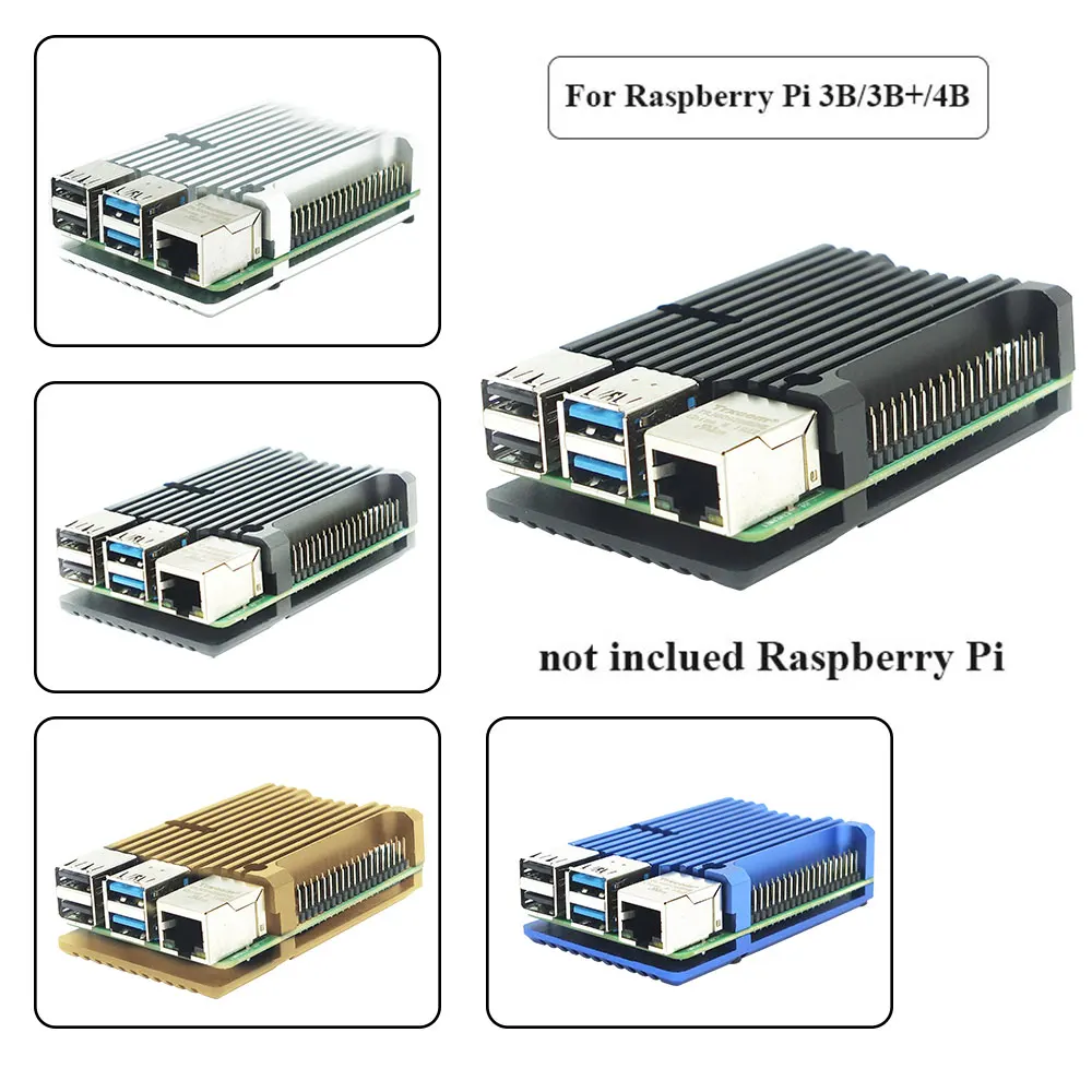 Чехол из алюминиевого сплава с ЧПУ для Raspberry Pi 4 Model B металлический корпус