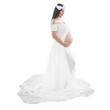 Горячая лето фотография беременной женщины реквизит платья с открытыми плечами premama платье Материнство Одежда Материнство ребенок душ платья