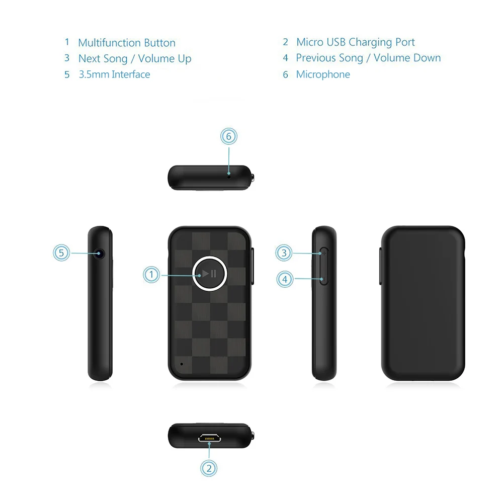 

Wireless Music Audio Receiver Adapter BT 5.0 for Car Hands-Free Calls Better Music 3.5mm Stereo Output for Stereo Speakers