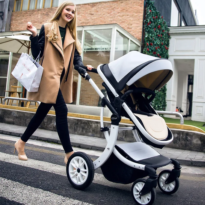 Baby Stroller aluminum alloy two-way can sit reclining newborn hand push umbrella shock absorber trolley Baby Stroller aluminum alloy two-way can sit reclining newborn hand push umbrella shock absorber trolley