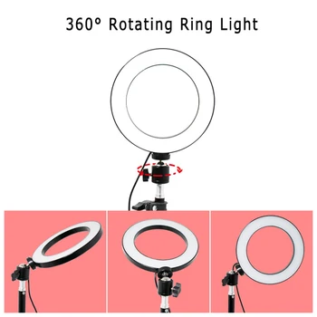 

1pcs Professional Fashion Ring-shaped Adjustable Fill Light Lighting Live Video Makeup Lamp USB Powered Photographic Lighting