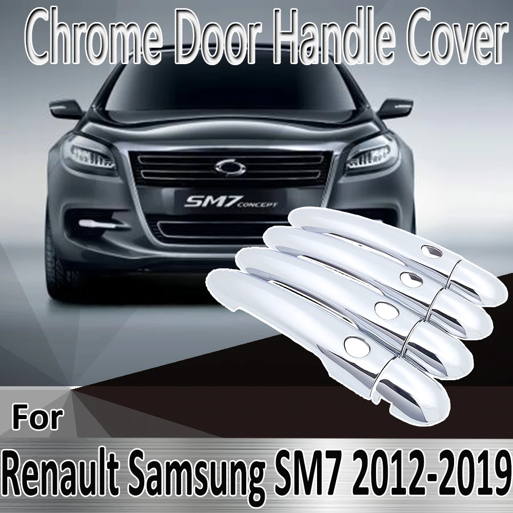 Для Renault Samsung SM7 L47 MK2 2012 ~ 2019 Стильные наклейки украшение ABS Хромированная Дверная
