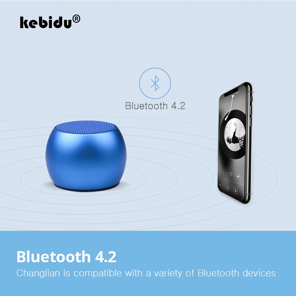 Алюминиевый Сплав Мини Bluetooth динамик беспроводной громкой связи 4 2 автомобильный