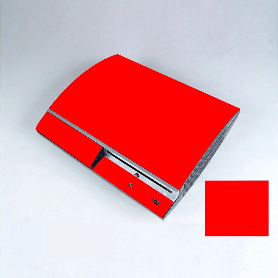 PS3-Red Десять чистый сплошной цвет виниловая кожа Наклейка протектор для sony PS3 fat playstation 3 Скины Наклейка s - Цвет: PS3-Red