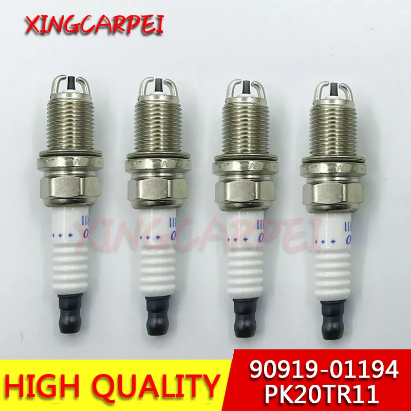 4 шт. 90919-01194 PK20TR11 нормальная Свеча зажигания для Toyota Avalon Camry Sienna Lexus ES300 9091901194 PK20TR11