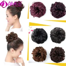AIYEE стойкие синтетические волосы веревка натуральная поддельная прическа гулька волосы короткий хвост шиньоны Волосы Кудрявые волосы на заколках для наращивания тепла