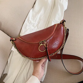 

Women Crossbody Bag PU Waterproof Chest Bag Casual Retro Single Solid shoulder Messenger Bag Multifunction Handbag for Female