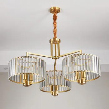 

Modern Creative Round Gold Crystal Chandeliers For Living Room Bedroom Hang Lamp Chandelier Lighting Home Lighting Indoor Lights