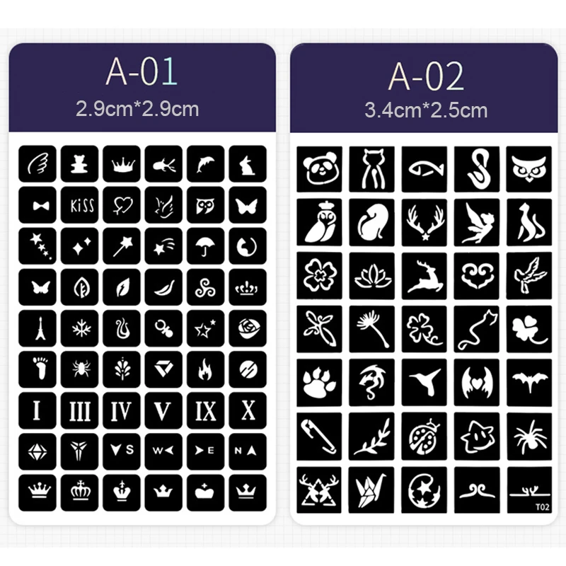 4 Sheet Henna Tattoo Stencil For Man Woman Drawing Painting Template Fashion Design For Hand Arm Leg Body Art Tattoo Tool Supply Tattoo Stencils Aliexpress