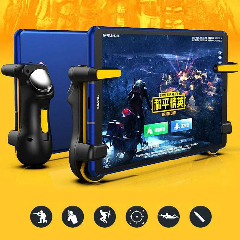 For PUBG Trigger ABS Game Controller For Ipad Tablet L1 R1 Fire Aim Button Gamepad Joystick Handle For FPS Gaming Accessories