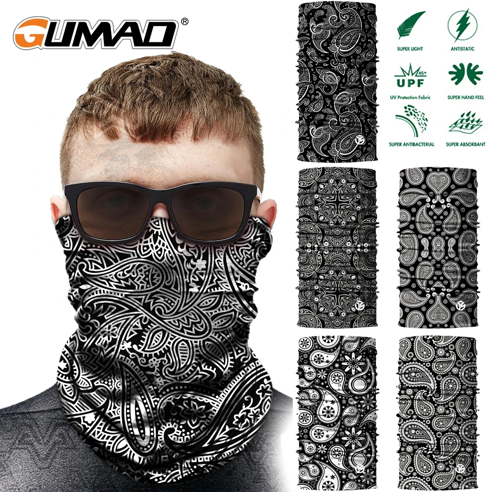 Yoption Seamless Bandana Headwear Face Scarf Neck Gaiter Scarf Women Mens for Dust Motorcycling Cycling Sports Festivals
