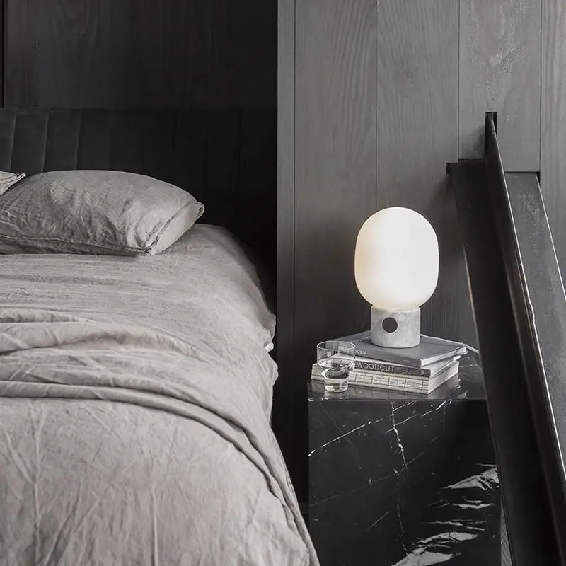 Минималистичный Скандинавский дизайн мраморный G9 светодиодный прикроватный столик лампа для спальни гостиной Личный офис кофе внутренний Декор лампы