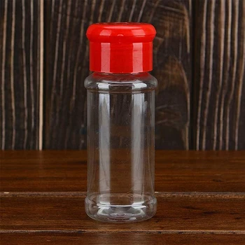 

Set of 50 Empty Plastic Spice Bottles for Storing Barbecue Seasoning Salt Pepper Etc. 100Ml / 3.3Oz, Red
