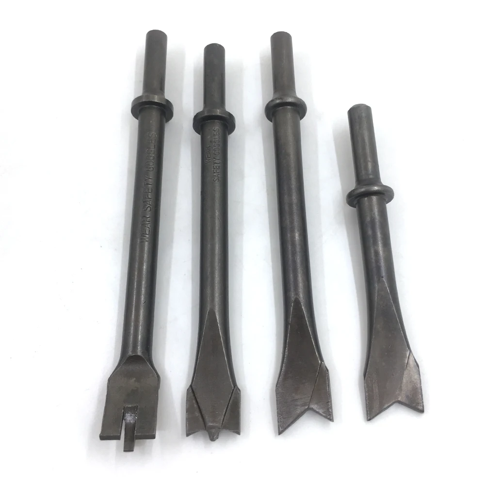 4pcs Set 11 шт. длинные пневматические молотковые долота набор угловых плоских долот бетонная плитка зубило широкое долото Thinset скребок отбойный молоток - Цвет: 4pcs Set