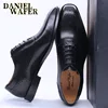 Luxury Mens Oxford Genuine Leather Shoes Black Brown Classic Shoes Brogue Lace Up Dress Wedding Office Business Men Formal Shoes ► Photo 2/6