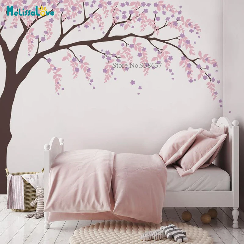 

Cherry Blossom Tree wall murals Willow Tree Baby Girls Room Nursery Bedroom Playroom Removable Vinyl Wall StickerBB752