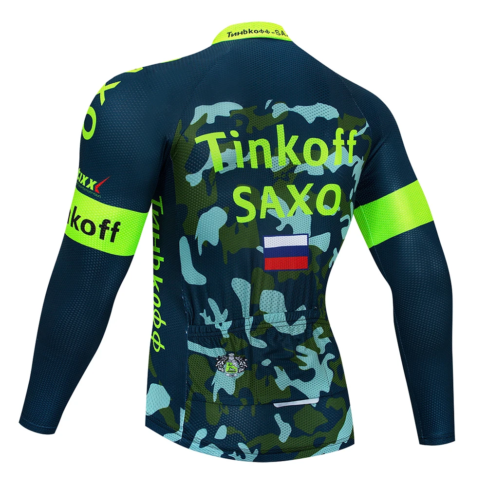 Tinkoff Pro термальная флисовая велосипедная Джерси с длинным рукавом зимняя MTB велосипедная одежда сохраняющая тепло велосипедная одежда для мужчин