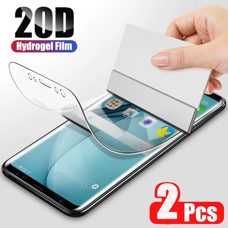 2 шт. 20D чехол мягкий гидрогель пленка для Samsung Galaxy S20 S10 S8 S9 Plus Note 20 10 9 Ультра