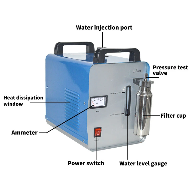 220V H160 75L Oxygen-Hydrogen Water Welder Flame Acrylic HHO Polishing Machine