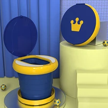 Urinoir de toilette pliable pour bébé, Pot d'entraînement pour enfants, Pot de voyage pour voiture en plein air, toilette d'urgence avec 15 sacs de déchets 
