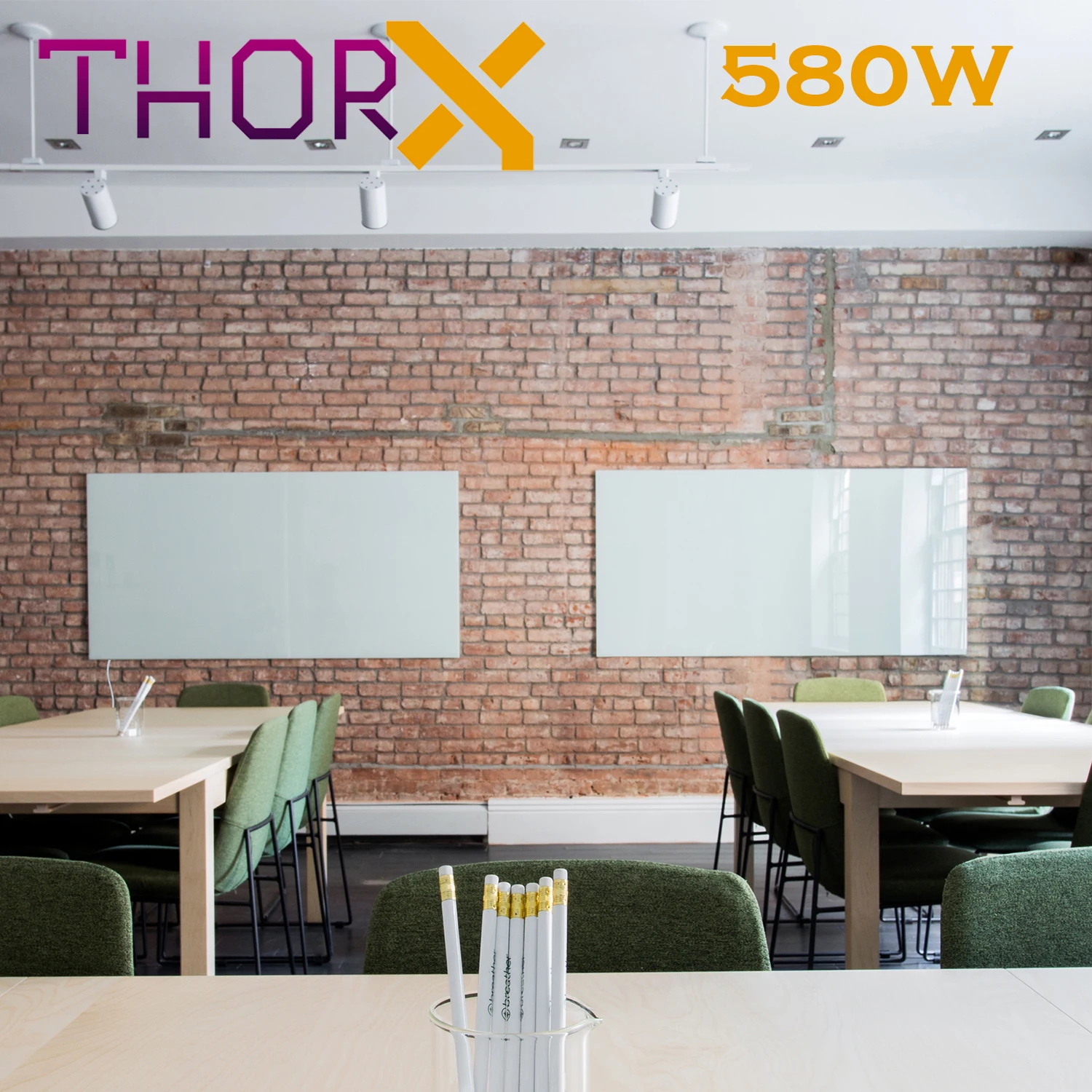 ThorX A580 M B инфракрасный обогреватель панели 580 Вт зеркальная поверхность/черное