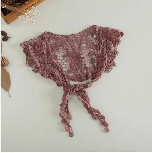 dark pink Лолита полые крюк цветок Готический шарф повязка Мори девушка японская девушка - Цвет: dark pink
