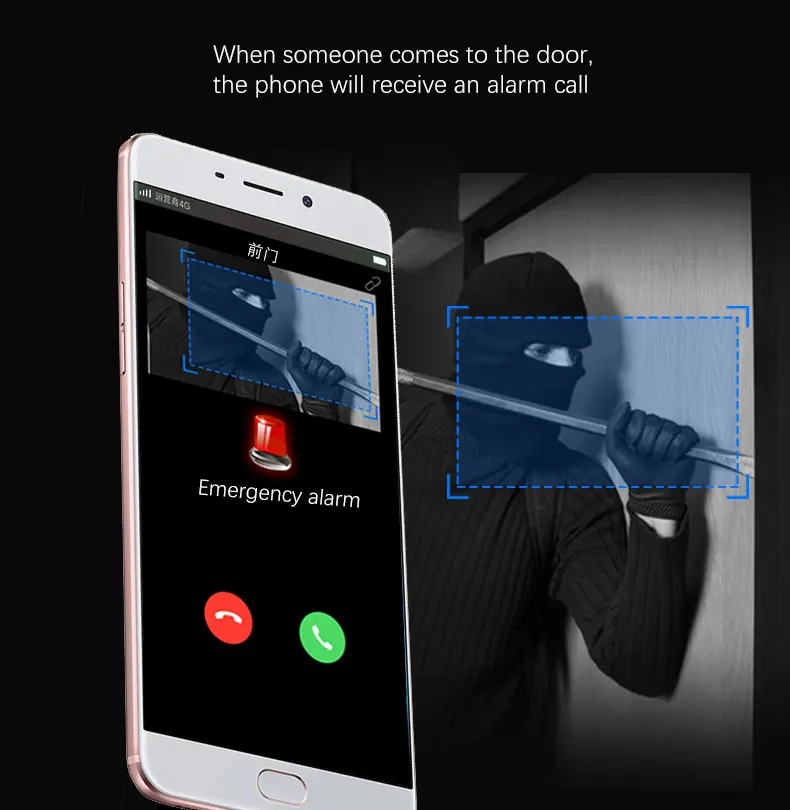 Telefone Video Da Porta de 150 Graus