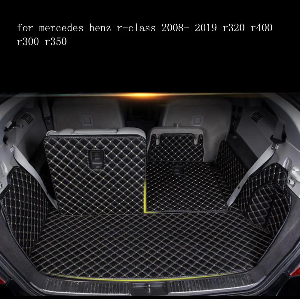 Волоконный кожаный коврик для багажника автомобиля для mercedes benz r-class 2008- r320 r400 r300 r350 автомобильные аксессуары