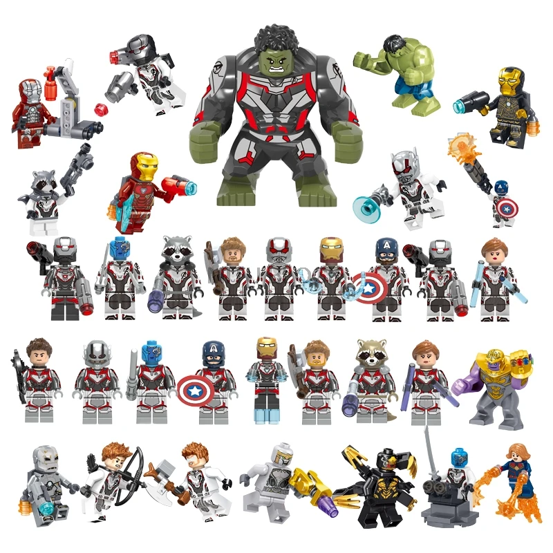

Avengers 4 Endgame Figure Thanos Hulk Gamora Classic Iron Man Mark Building Blocks Rocket Racoon Thor Nebula Marvel Toy