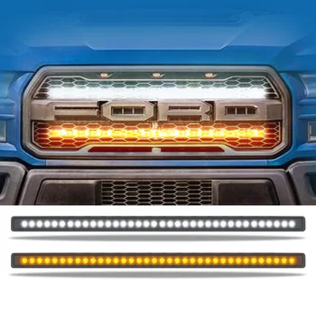 

2017-2020 Ford F150 Raptor Refitting Car Head Medium Grid LED Spotlight 40 "White Yellow F150 Front Grid Spotlight
