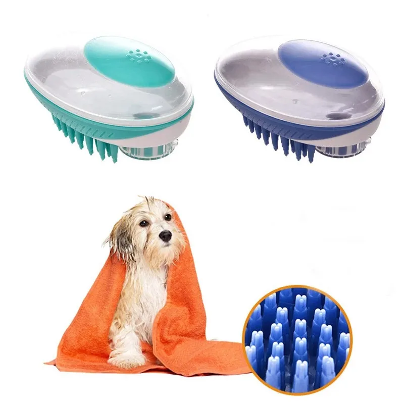 Pet Cat Grooming Brush Dog Bath Brush Comb Pet SPA Massage Brush Soft Dogs Cats Shower Hair Comb Dog Cleaning Tool Pet Supplies