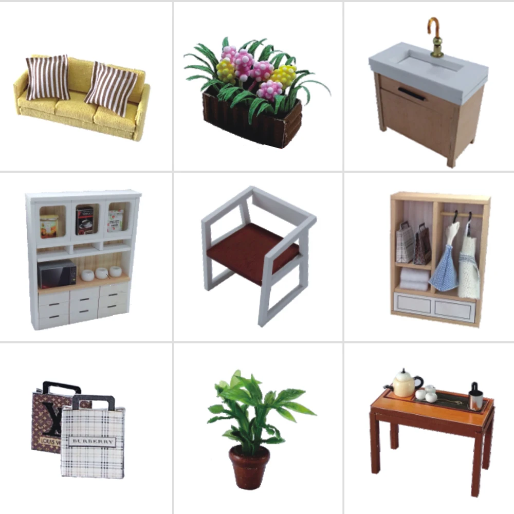 Cutebee Doll House Furniture Miniature Dollhouse DIY Miniature House Room Box Theatre Toys for Children Casa DIY Dollhouse P