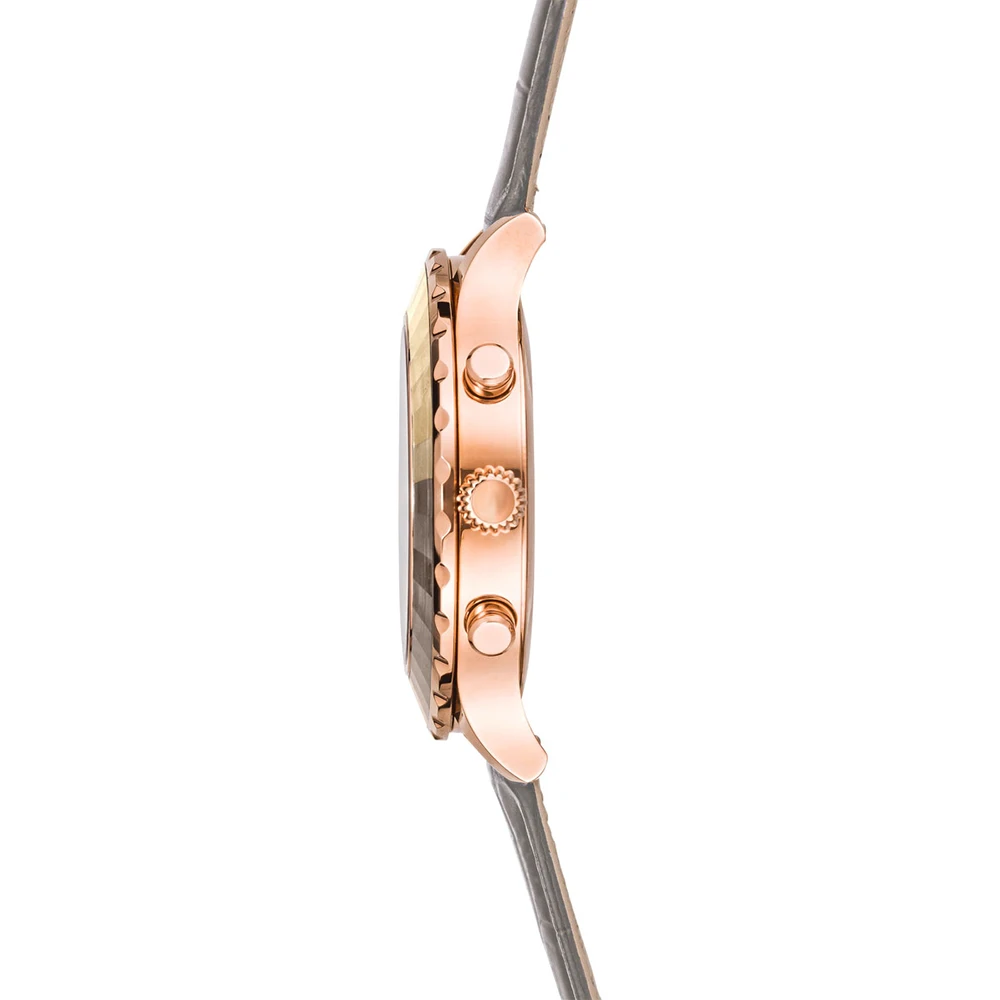 SWA модный уникальный хронометр OCTEA LUX серый кожаный ремешок из розового золота с кристаллами из нержавеющей стали женские часы