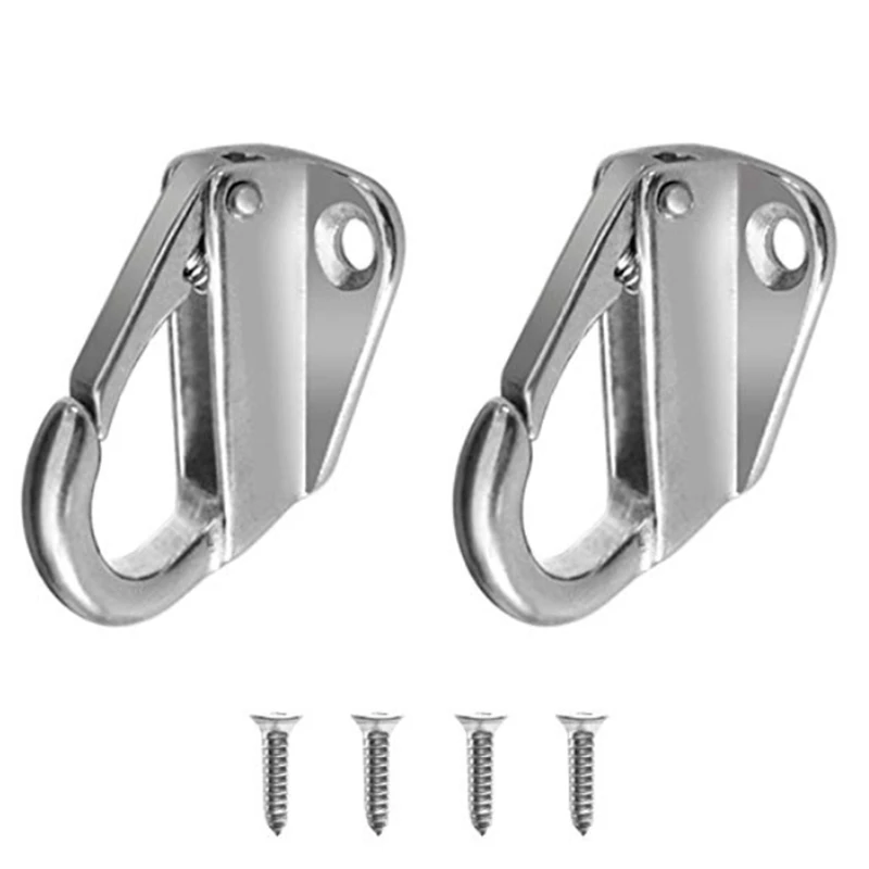 2Pcs 4m Stainless Steel Fending Hooks Fender Spring Hook Snap Attach Rope Boat Sail Tug Ship Marine Hardware Boats Accessories | Автомобили