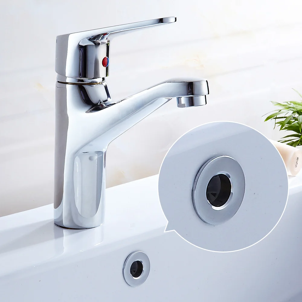 Bathroom Parts Basin faucet Sink Overflow Cover Brass Six-foot Ring Bathroom Product Basin Tidy Insert Replacement MLF19