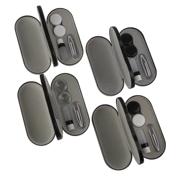 

Dual Use Glasses Case Handmade 2 In 1 Double Layer Box Multi-purpose Portable Contact Lens Boxes For Men Women Unisex