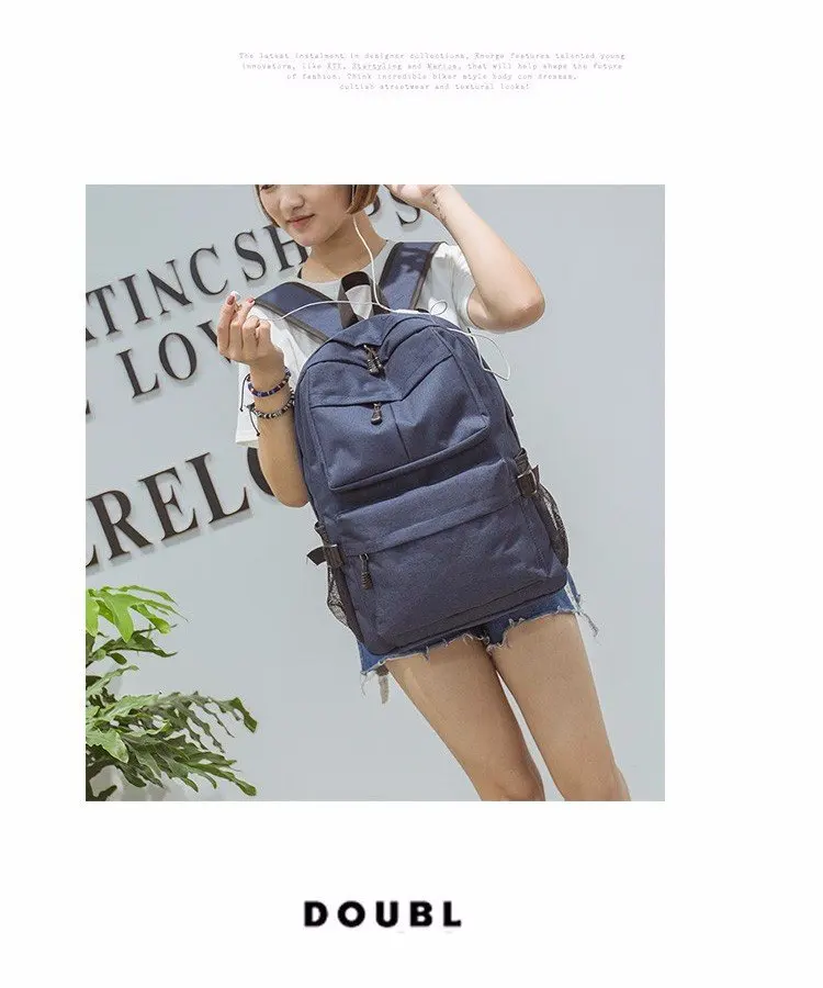 Cross Border Supply of Goods Korean-style Casual Backpack Computer Multi-functional USB Backpack Travel Backpack Schoolbag