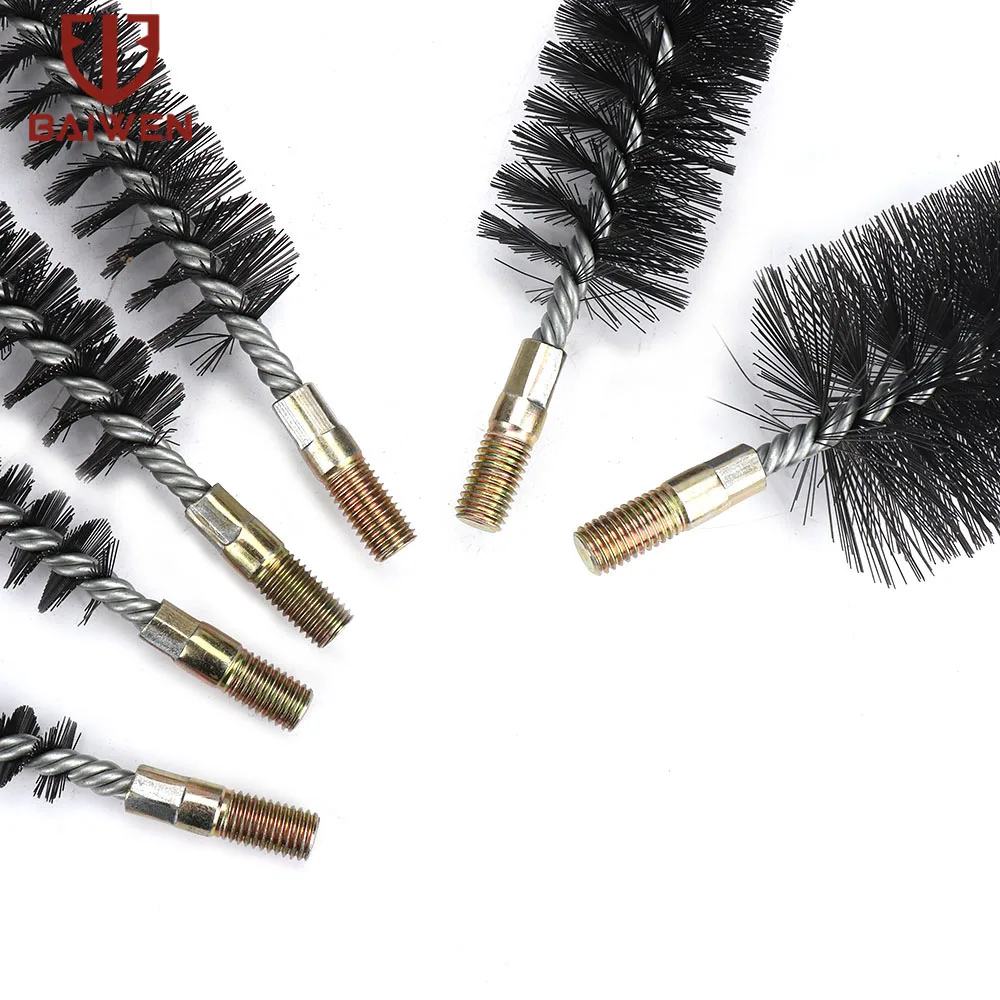 1pc Stahl Draht Rohr Rohr Pinsel Reinigung Werkzeuge Wasser Rohr M12 Stahl Draht Rohr Rohr Sweep Reinigung Schornstein hand Werkzeuge 18-75mm – Detail 14