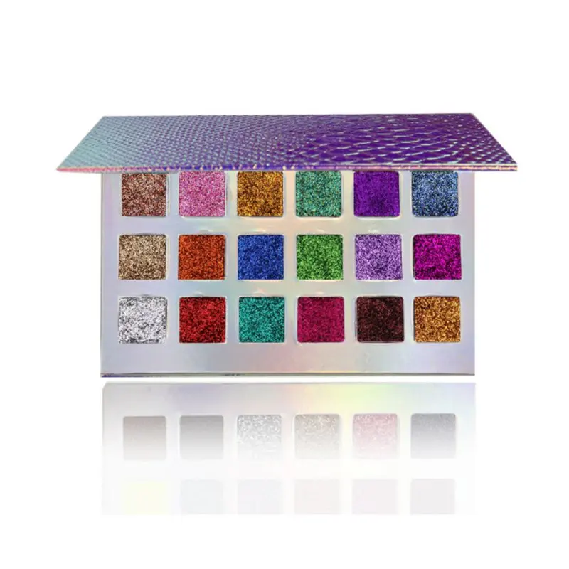 18-ColorGlitter тени для век Палитра Водонепроницаемый Алмазный макияж тени для век- MKXJ - Цвет: A