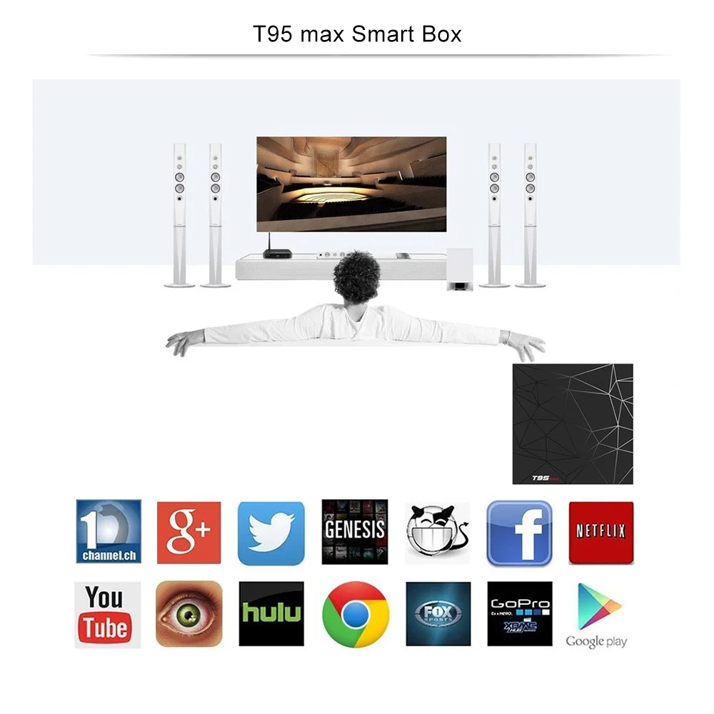 T95 Max Android tv Box 9,0 4 ГБ 32 ГБ 4 ГБ 64 Гб Allwinner H6 2,4 ГГц Wifi Поддержка Google плеер Youtube Smart tv Box PK X96mini TX6