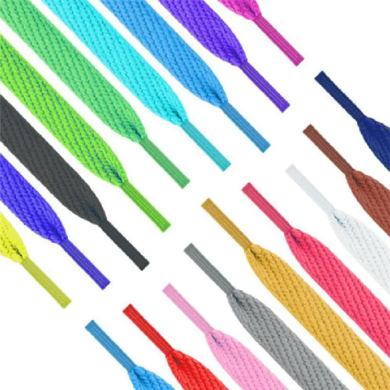 8mm Wide 120cm Elastic Flat Shoelaces For Sneakers Sport Shoes