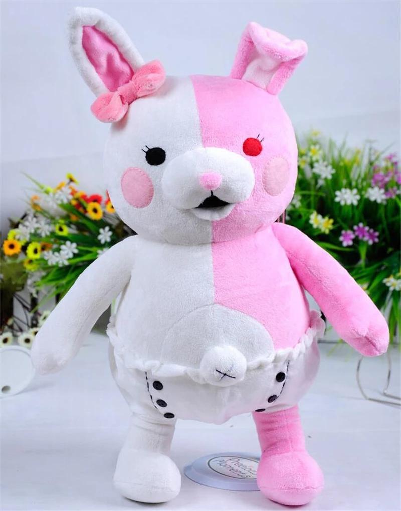 1 шт. милые Danganronpa: триггер Happy Havoc аниме розовый мономи кукла в виде плюшевого кролика мультфильм Монокума игрушки декорация для дома подарки для девочек - Цвет: 02