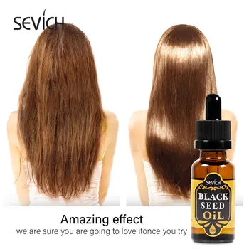 

Sevich 20ml Natural Black Seed Oil Repair Damaged Hair Help Hair Regrowth Moisturizing Black Seed Hair Loss Treatment Oil