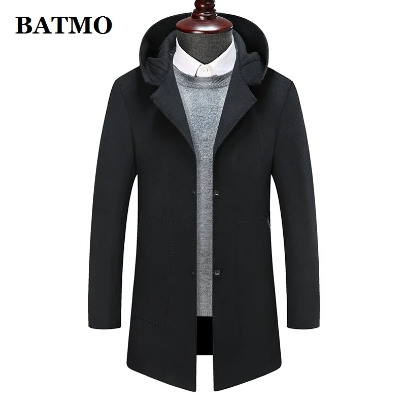 BATMO 2019 Новое поступление высокого качества шерстяные куртки с капюшоном для